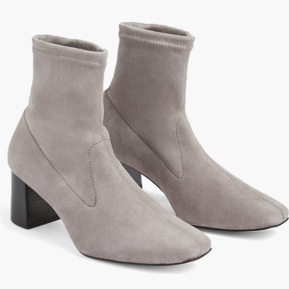 LK Bennett Amira Ankle Boots – Grey Suede | EU 39 | Made in Spain
